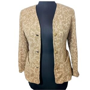 Avant Premiere vintage gold damask blazer SKUW093‎